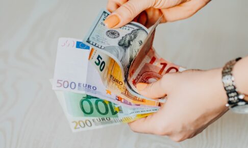 person holding 100 euro bill