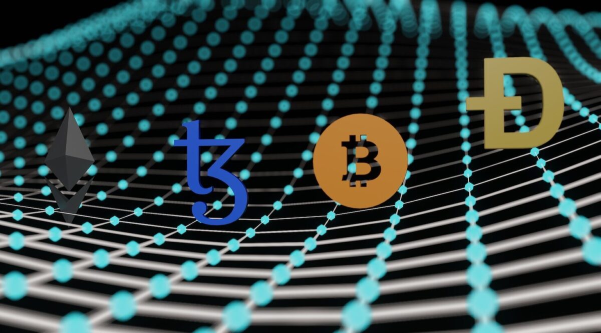a bitcoin and bitcoin logo on a black background